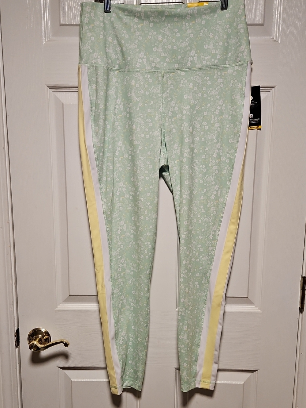 Zelos Floral Leggings with Side Stripes